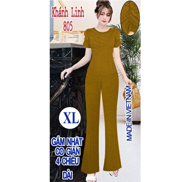 Đồ bộ nữ hàng cao cấp vải Gấm nhật ( M 805) ống bas