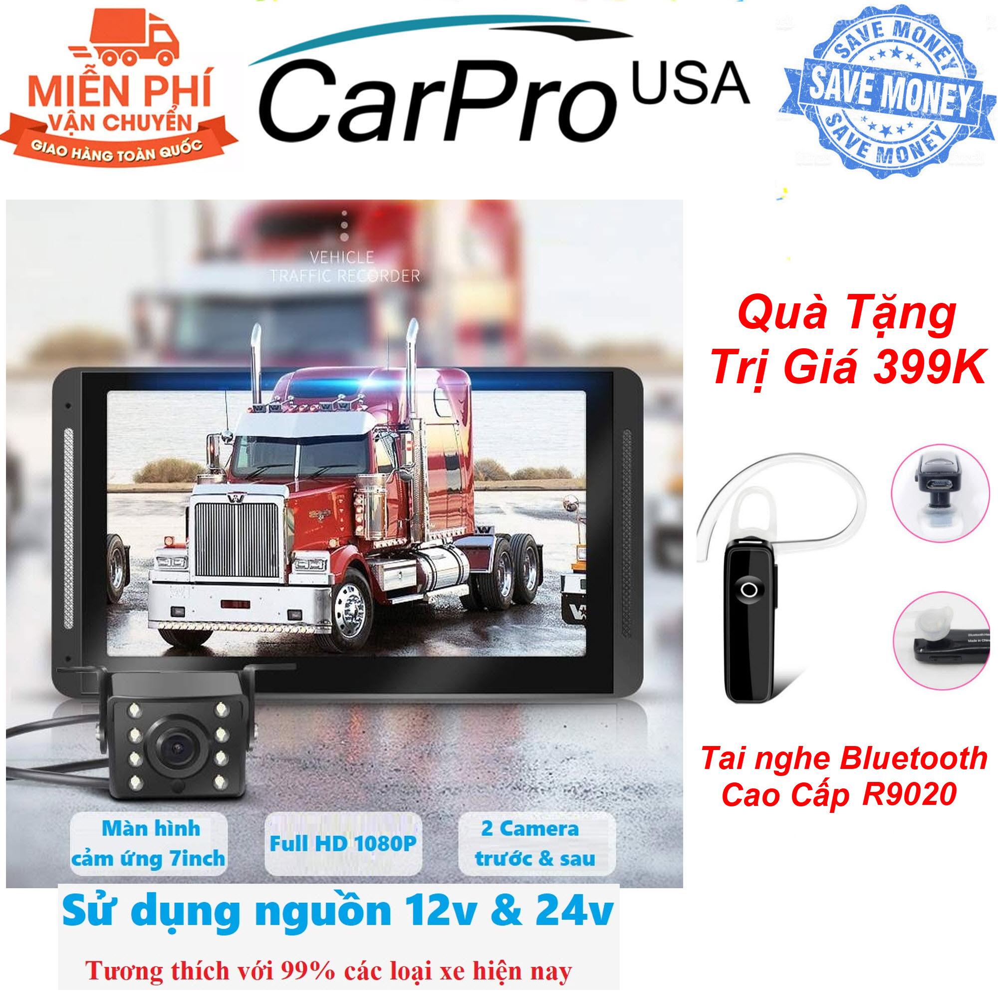 Quà Tặng Trị Giá 399K - Camera hành trình chuyên dùng cho xe tải - Dây cam lùi dài 15m - Camera lùi 8 LED siêu sáng - Màn hình cảm ứng LCD 7 inch siêu nét - Hàng công ty nhập khẩu và phân phối - BH 6 tháng lỗi đổi mới