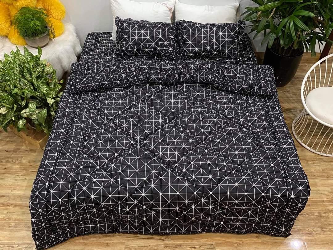 Chăn phao siêu nhẹ cực ấm 1m8x2m mẫu hình thoi đen