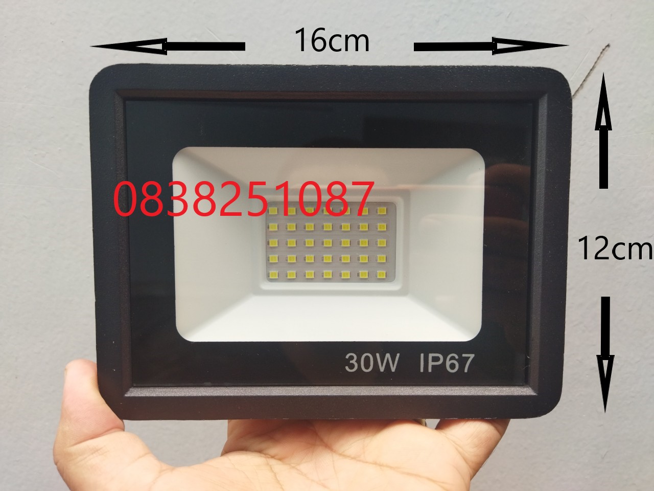 [HCM]Đèn Pha Led IP67 Siêu mỏng siêu sáng 30W