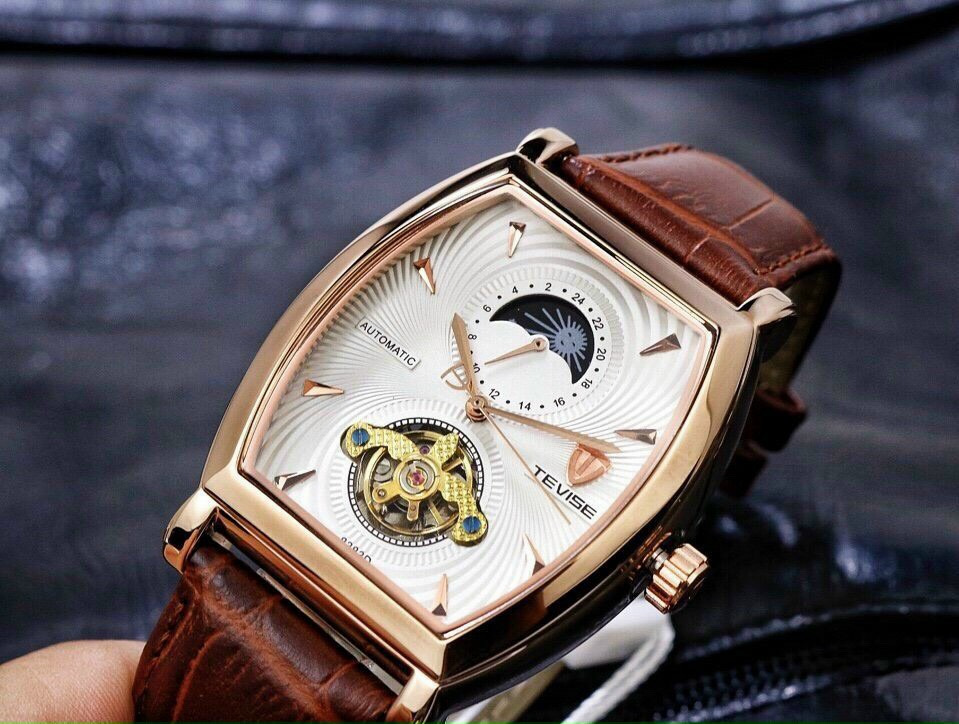 [Máy Cơ cao cấp] Đồng hồ nam Tevise 8383D