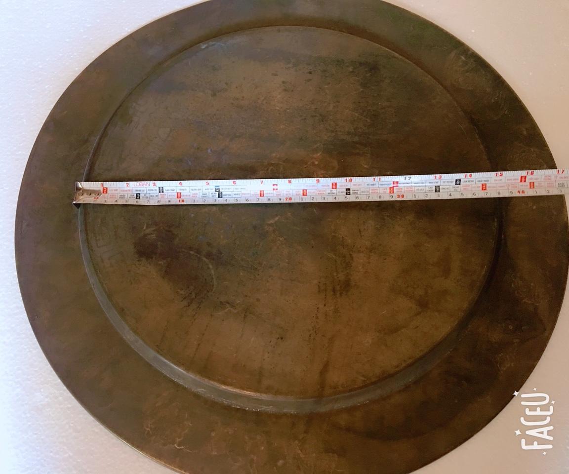 mâm chạm tứ linh 53cm chất liệu đồng