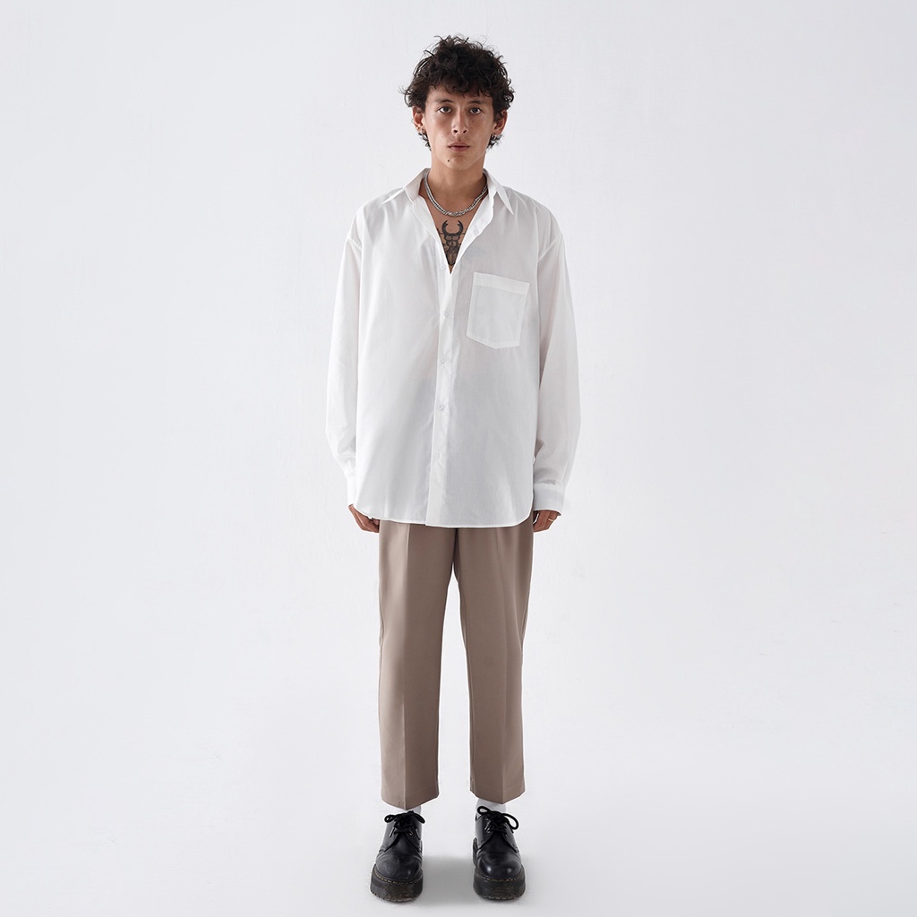 Áo sơ mi trắng form rộng - Oversized White Shirt