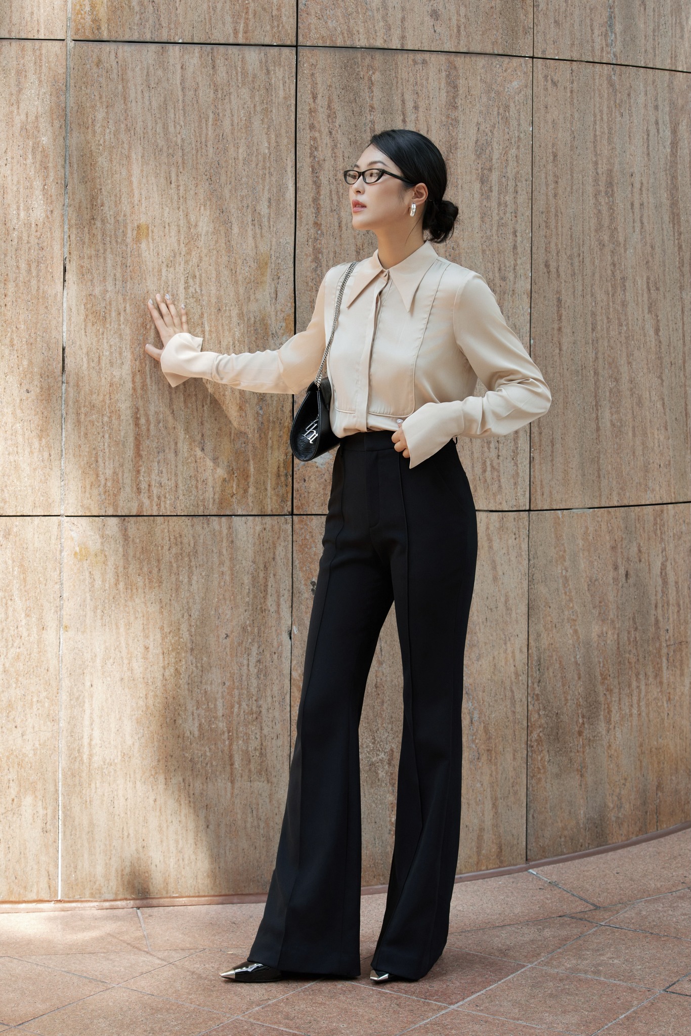 Áo sơ mi lụa mịn da cổ đức HUONG BOUTIQUE BSSM36