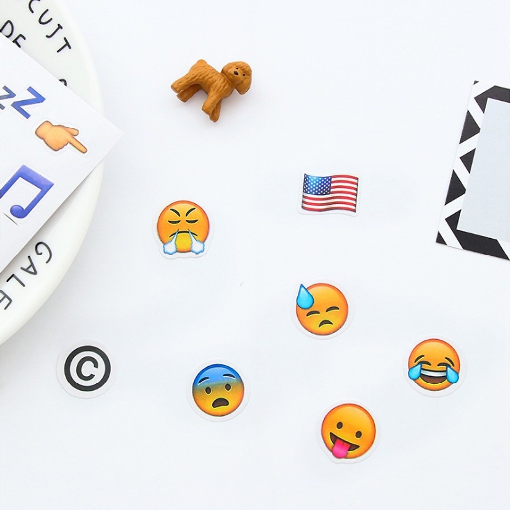[HCM]Bộ 4 Tấm Emoji Stickers Lớn