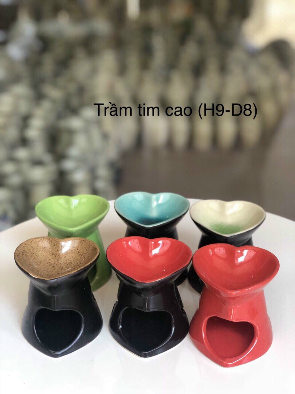 [HCM]ĐẾ ĐỐT TINH DẦU BẰNG NẾN HÌNH TRÁI TIM