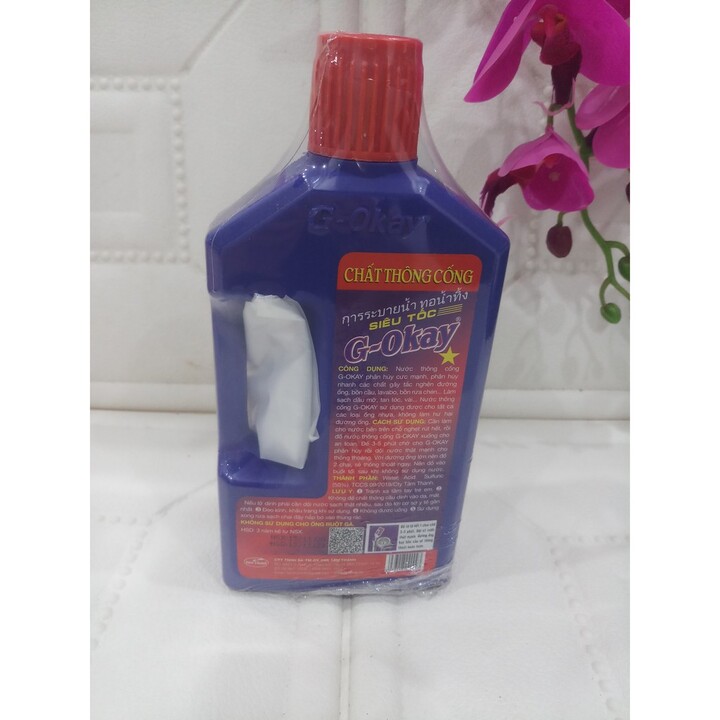 DUNG DỊCH THÔNG CỐNG SIÊU TỐC G-OKAY CHAI 600ML SIÊU ĐẬM ĐẶC