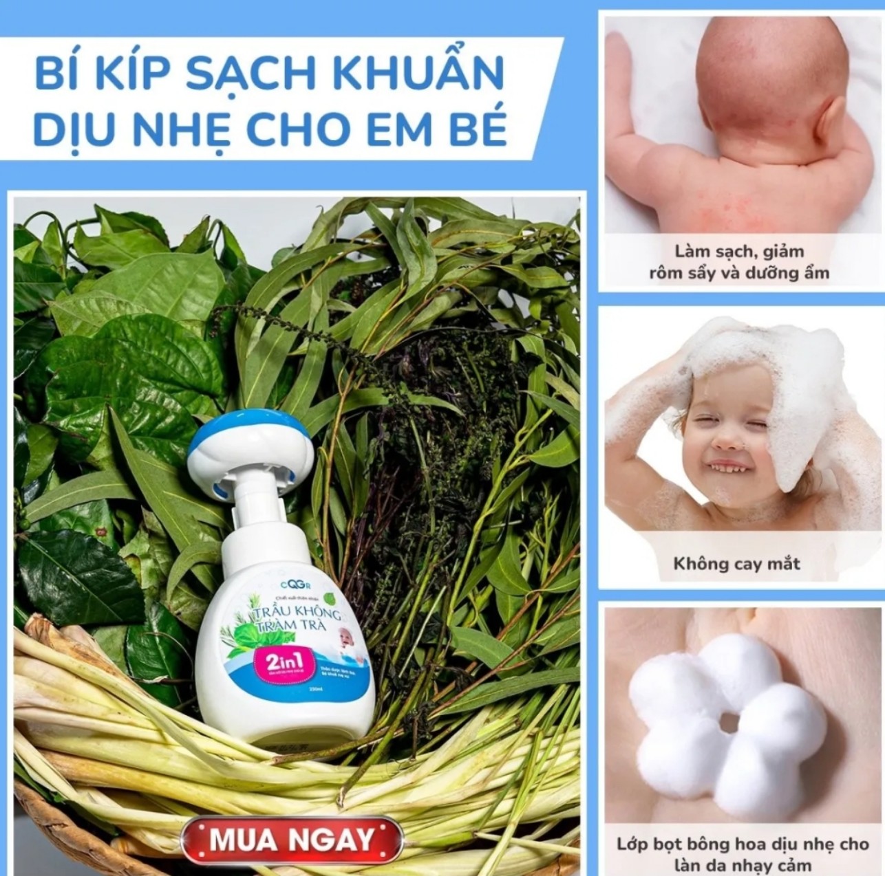 Sữa Tắm Em Bé - Trầu Không Tràm Trà Motree
