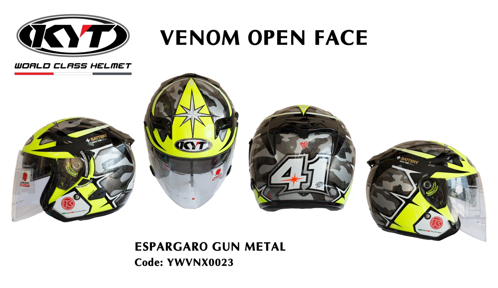 Nón bảo hiểm kyt 3/4 , mũ bảo hiểm kyt 3/4 venom