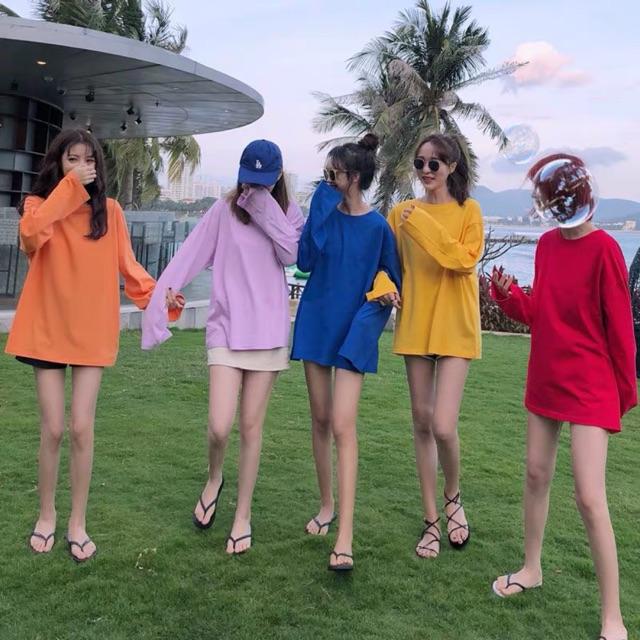 Áo thun thụng trơn dài tay COH0719