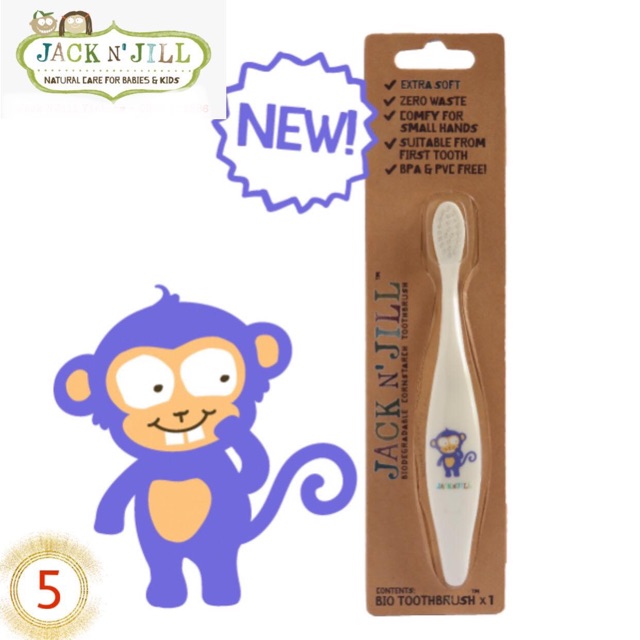 Bàn chải đánh răng Jack N’ Jill cho bé từ 6m+
