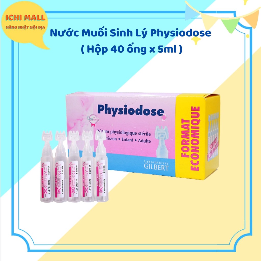 [TÁCH LẺ] Nước Muối Sinh Lý Physiodose ( Hộp 40 ống x 5ml )