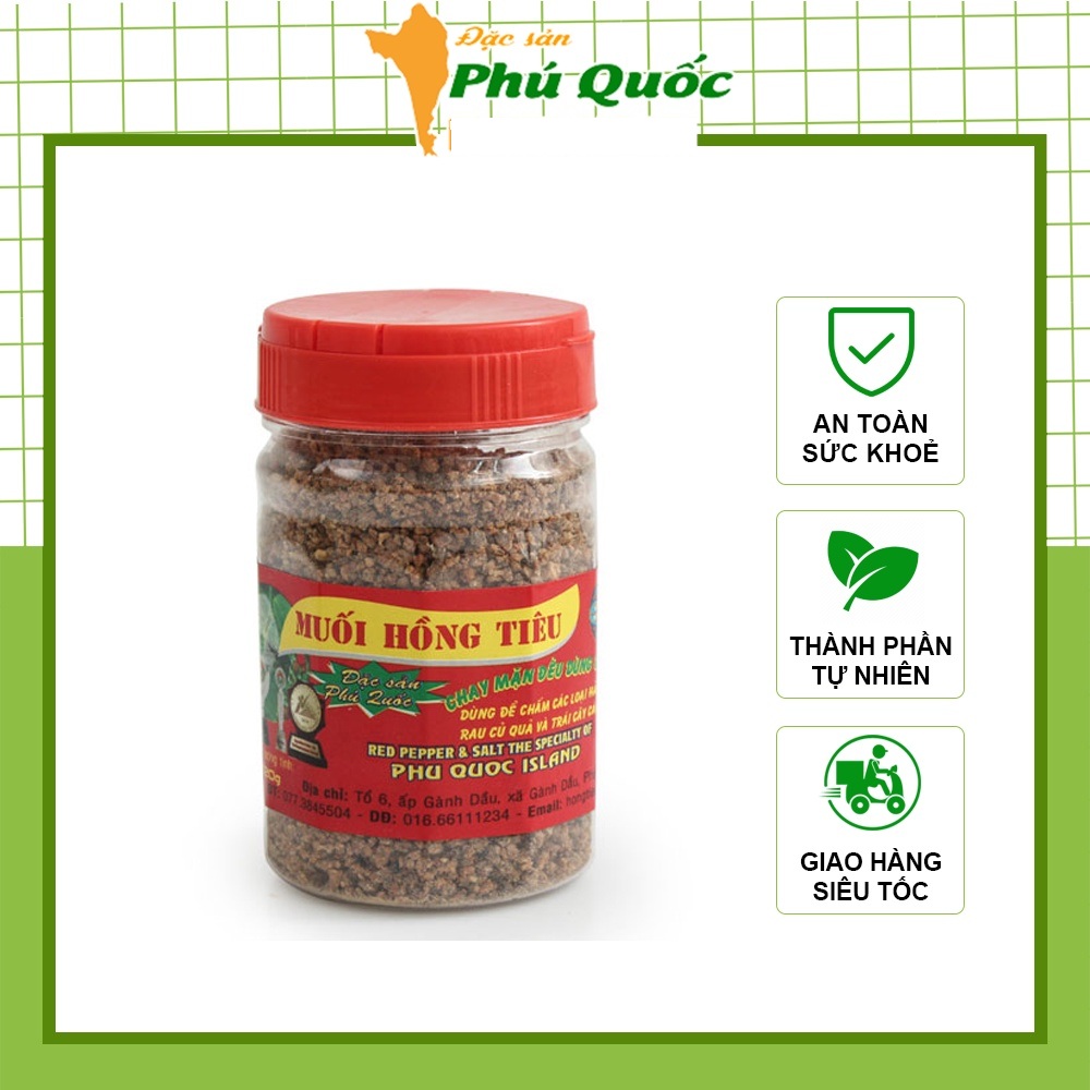 Muối Hồng Tiêu ( Muối Dưỡng Sinh) Đặc Sản Phú Quốc 120gr