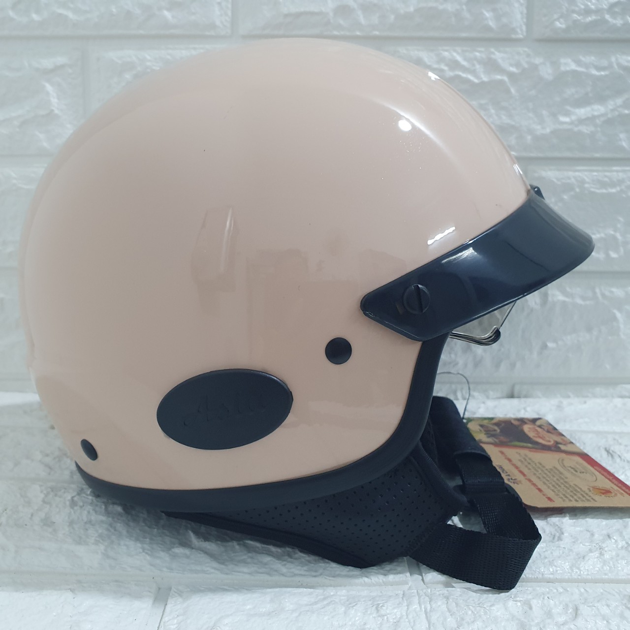 MŨ BẢO HIỂM KÍNH ÂM CÓ ỐP CHE TAI CHÍNH HÃNG ASIA MT139