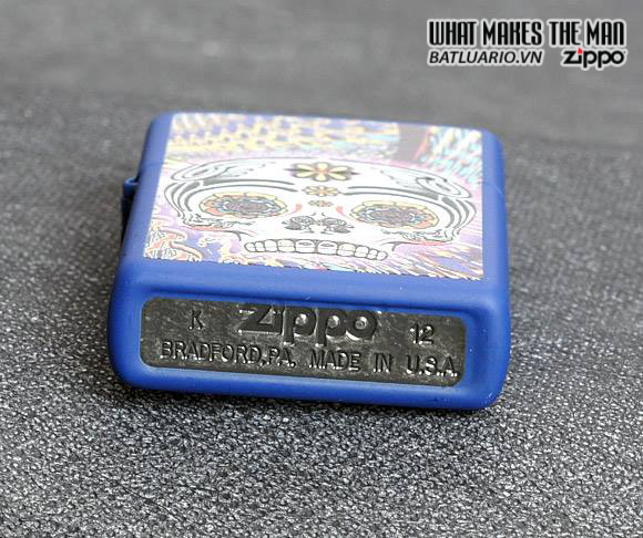 Bật lửa zippo 28470 - Bật lửa zippo Day Of The Dead Royal Blue Matte