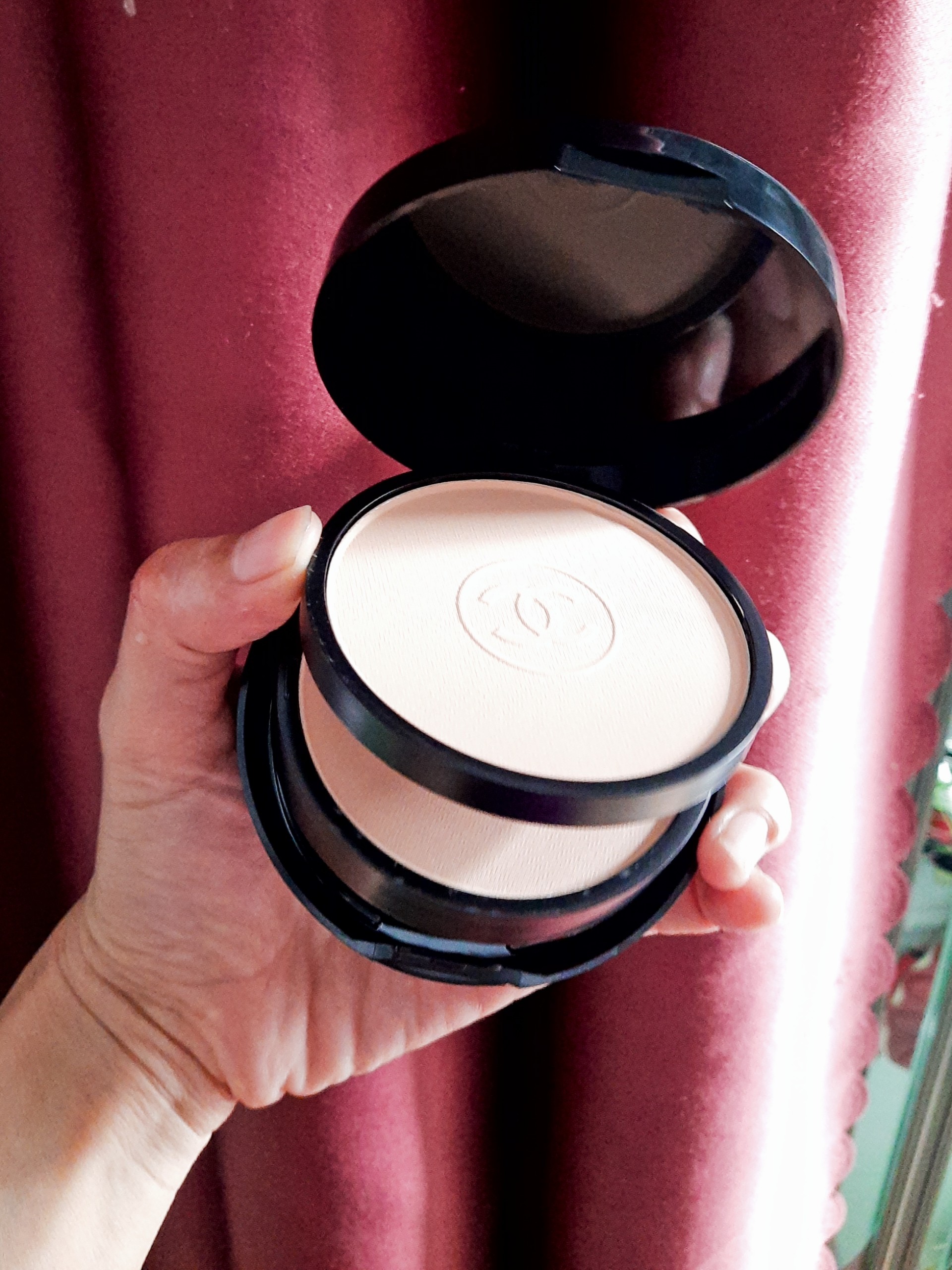 Phấn phủ 2 tầng chanel coco pressed powder spf 25/pa+++ siêu mịn có gương và mút