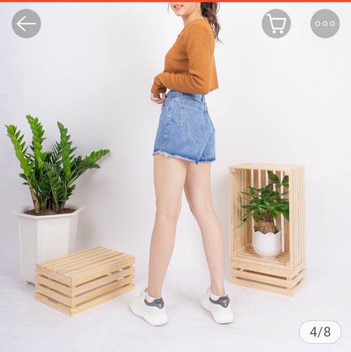 Quần đùi jean màu nhạt TTSLA0347