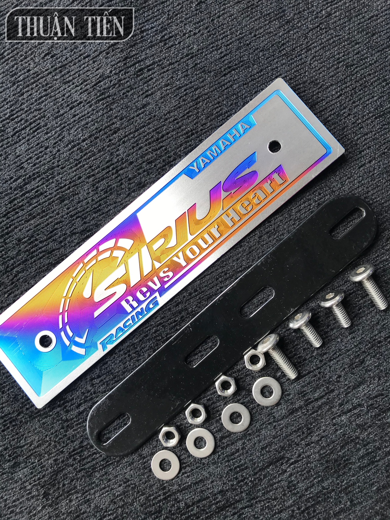 Motorcycle name badge (with stainless steel mind and electrostatic iron processing)-color depends on each batch