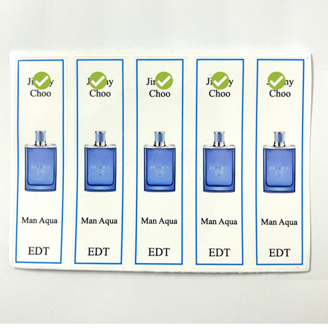[HCMC] combo 10 PCs Jimmy Choo perfume bottle sticker for full range refills