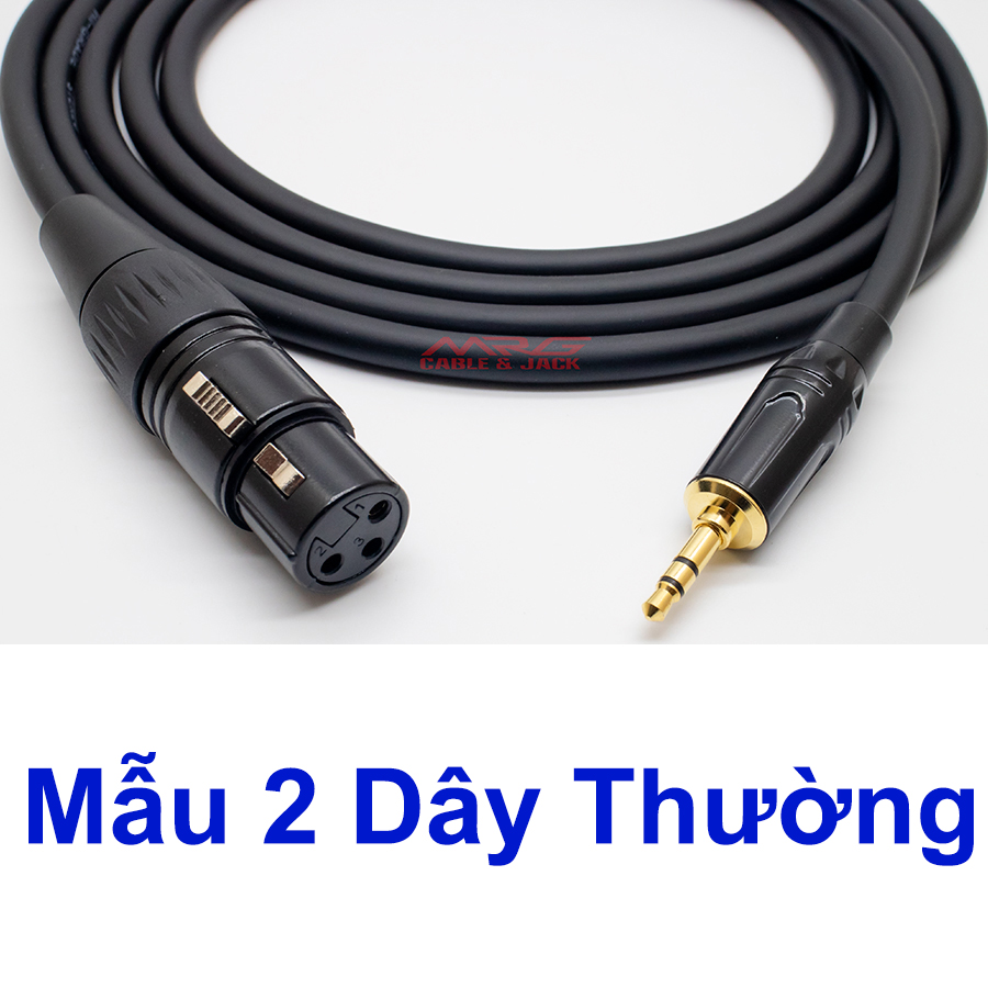 Dây 3.5 ra canon cái, dài 0.5m-1m-1.5m-2m-3m-5m-8m-10m | dây micro jack 3.5, dây mic 3.5, dây micro thu âm vào soundcard