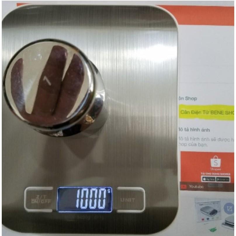 CÂN ĐIỆN TỬ NHÀ BẾP MINI ĐỂ BÀN,NHÀ BẾP, Mặt inox (1g-10kg)