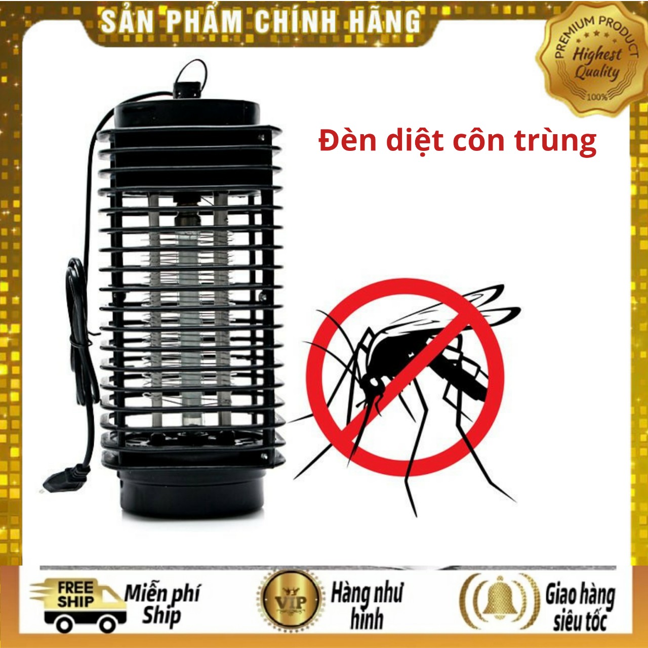 Đèn bắt muỗi, diệt côn trùng, ánh sáng thu hút ruồi muỗi và giết ruồi muỗi bằng lưới điện mosquito killer lamp