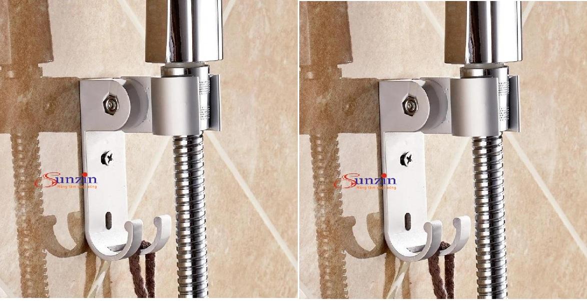 Bộ 2 chiếc cài sen nhôm đa năng Sunzin, chất liệu nhôm, tặng vít nở