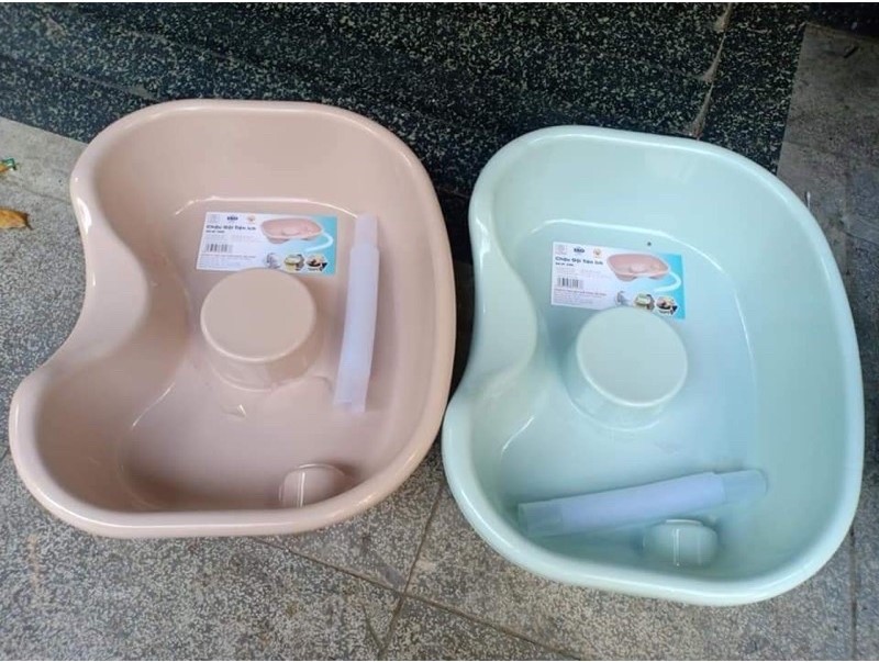 Chậu gội đầu tại giường cho người già bệnh nhân và bà bầu - Thau máng gội đầu tại giường