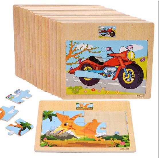 Tranh Puzzle Gỗ Ghép 12 Mảnh Cho Bé Yêu