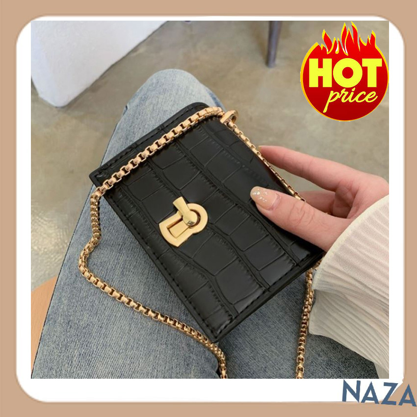 Túi đeo chéo nữ mini dây xích phong cách Hàn Quốc - NAZA BAG