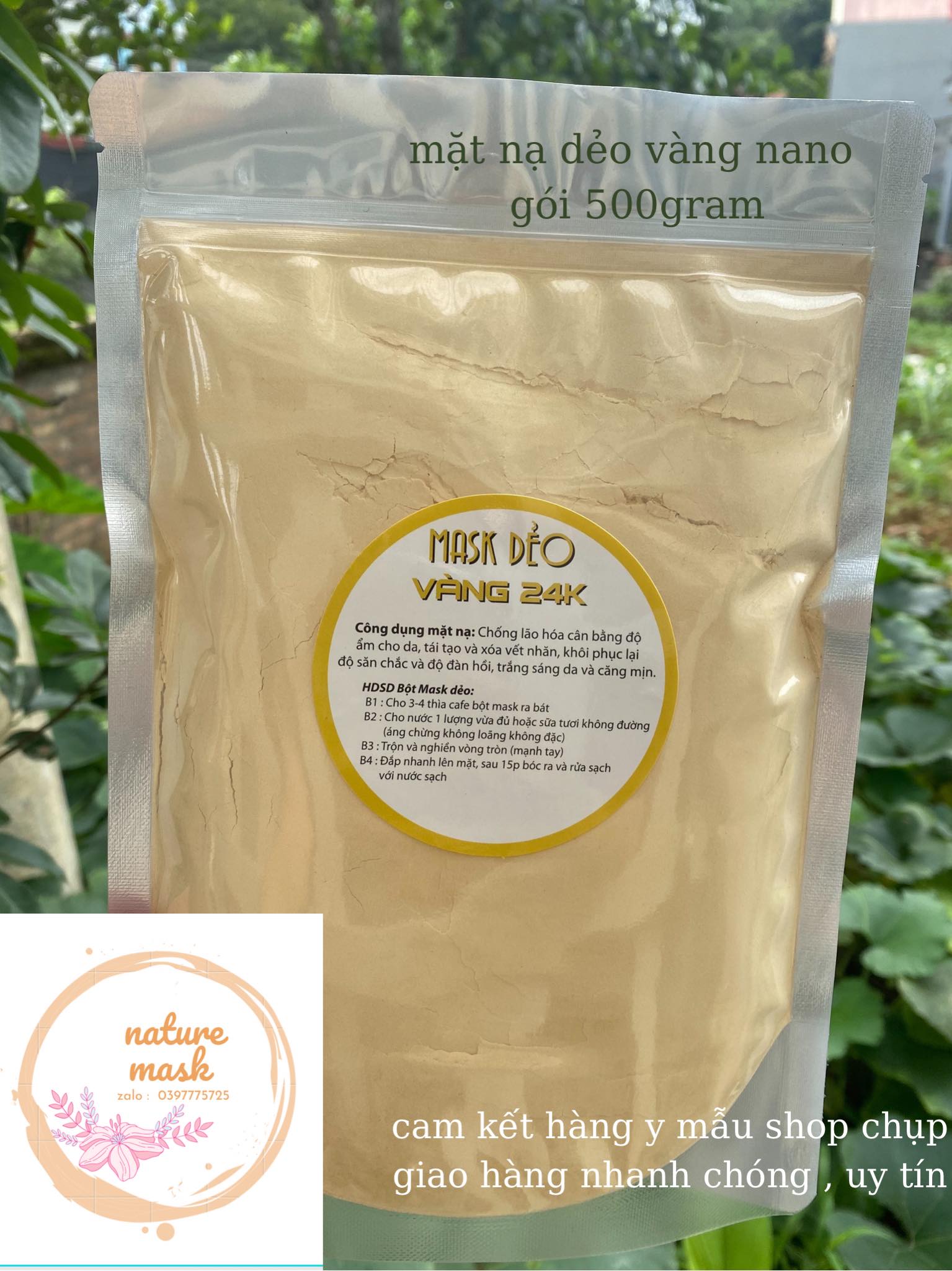 mặt nạ dẻo vàng nano 24k