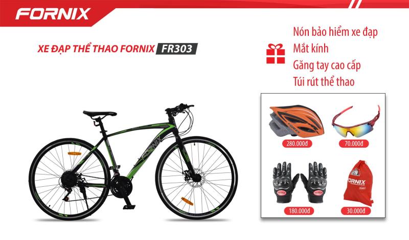 Mua Xe đạp thể thao Fornix FR303 + (Gift) Nón BH A01NM1L, Găng tay, Mắt kính, Túi Fornix