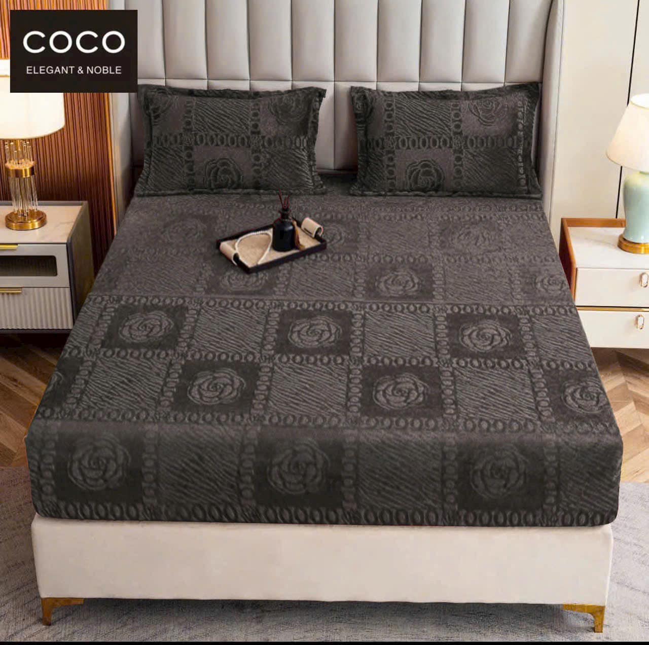 Ga gối nỉ nhung thu đông coco phiên bản mới 2024 - ga giường bọc nệm 15cm trở về, ga gối mèm mịn