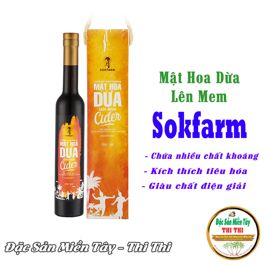 Mật hoa dừa lên men Sokfarm (Chai 375ml)