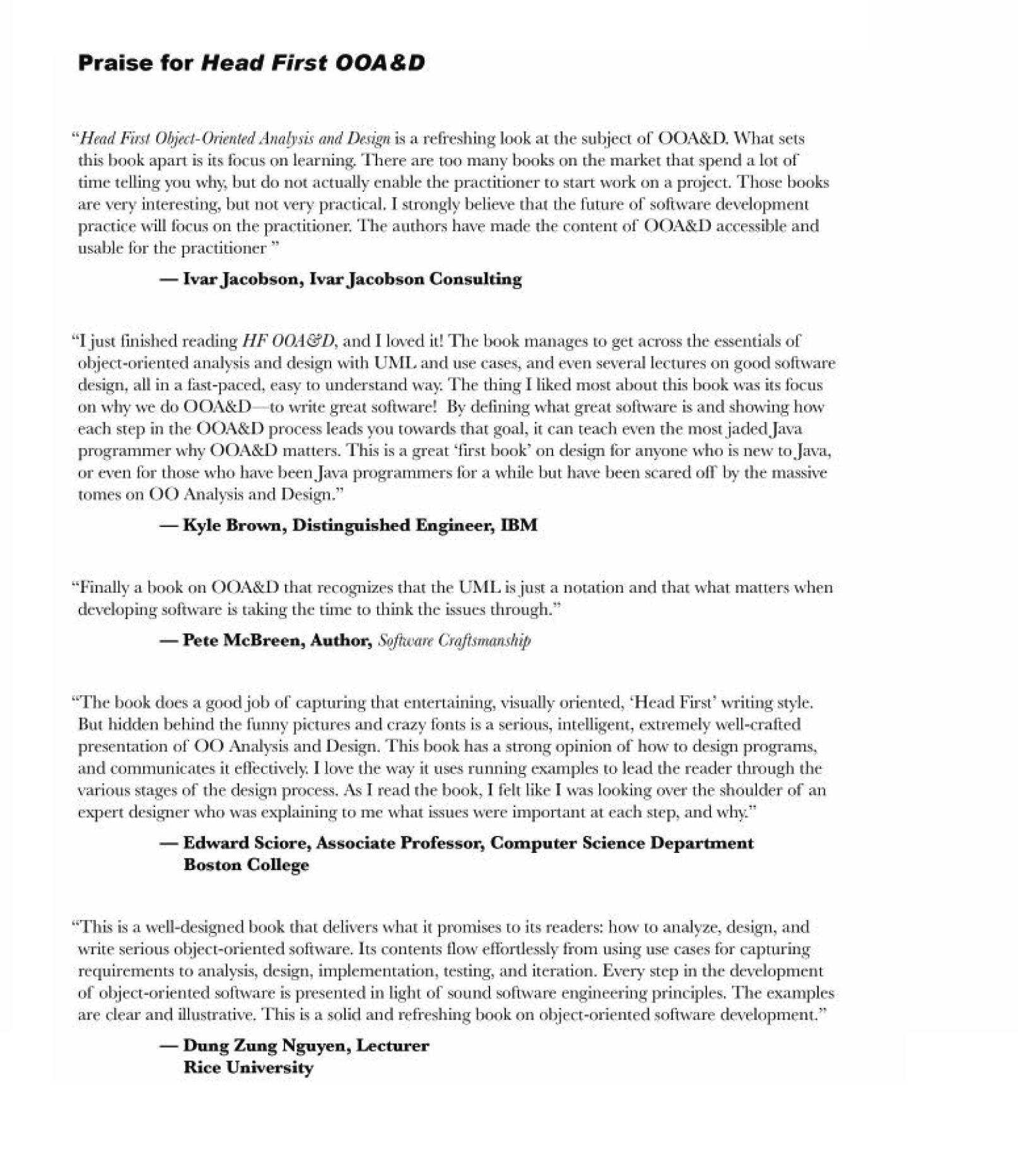 Head First Object-Oriented Analysis and Design