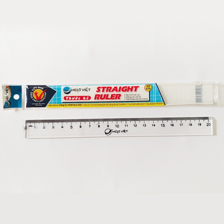 25 thước kẻ 20cm hoa việt