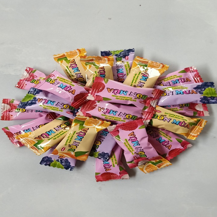 3 bịch kẹo trái cây bốn mùa 90g LD
