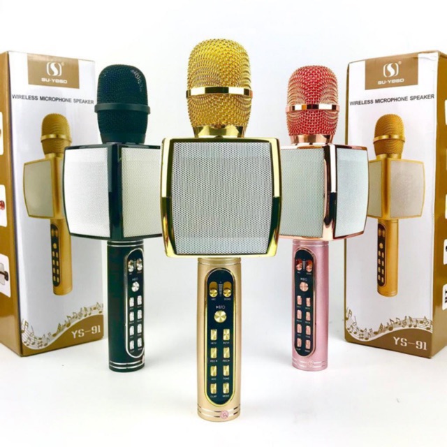 Micro Karaoke Kèm Loa Bluetooth YS91 Thế hệ 4.0 Kèm Loa Bluetooth 3 trong 1 Âm thanh cực đỉnh Hát Cực Hay Công suất 20W Lớn hơn 2 lần mic thế hệ 3 BẢO HÀNH 12 tháng ĐỔI MỚI TRÊN TOÀN QUỐC LinDu Shop