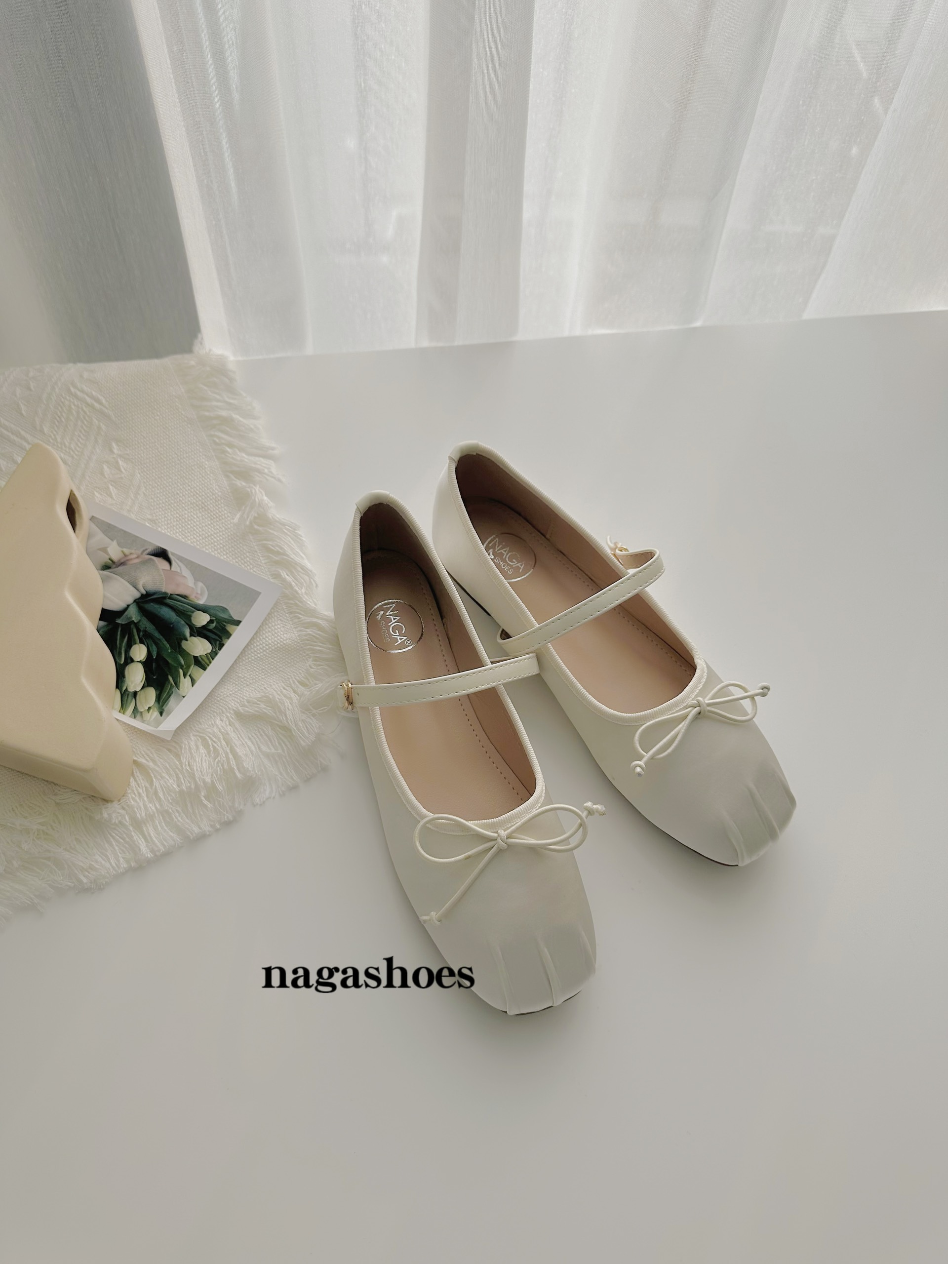 Giày búp bê nagashoes balletcore thắt nơ nab74