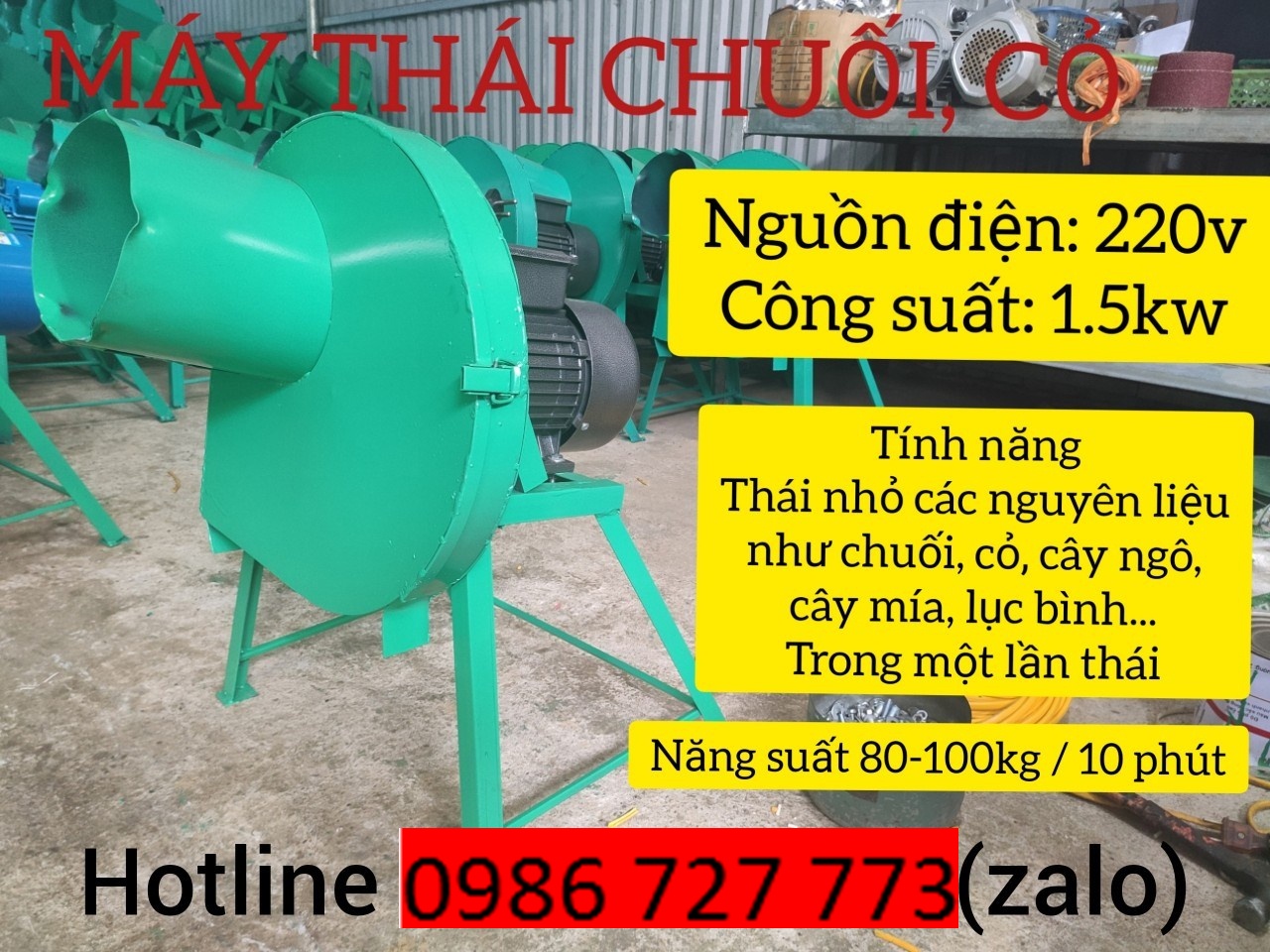 Máy thái chuối siêu mịn SV2020 - Máy băm chuối một lần cho gà vịt ăn