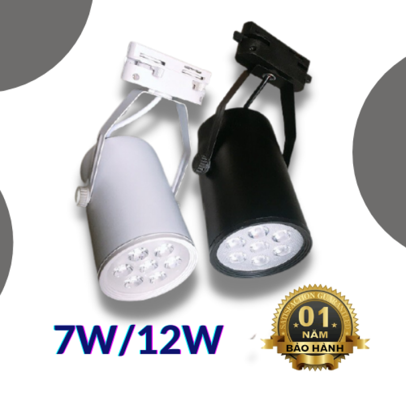 Đèn rọi ray COB ống bơ 7w, 12w chính hãng, tiết kiệm điện