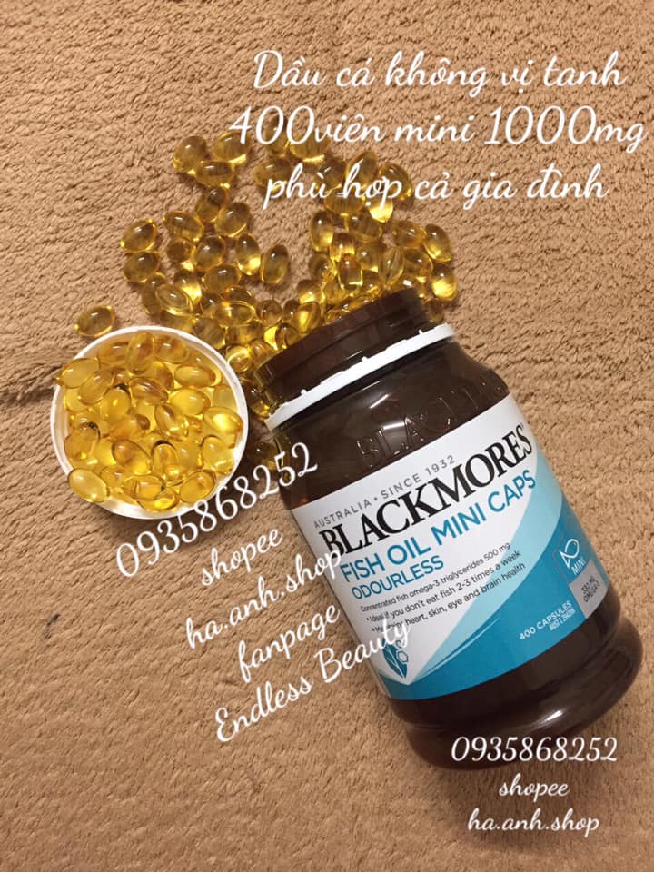Blackmores Fish Oil 1000mg 400 viên mini cap