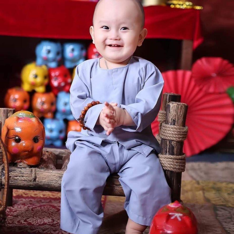 [HCM]đồ lam đi chùa trẻ em