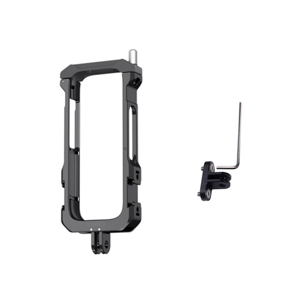 For Insta 360 X3 Metal Protective Cage Panoramic Action Camera Case with Cold Shoe Mount for Insta 360 X3 Accessory