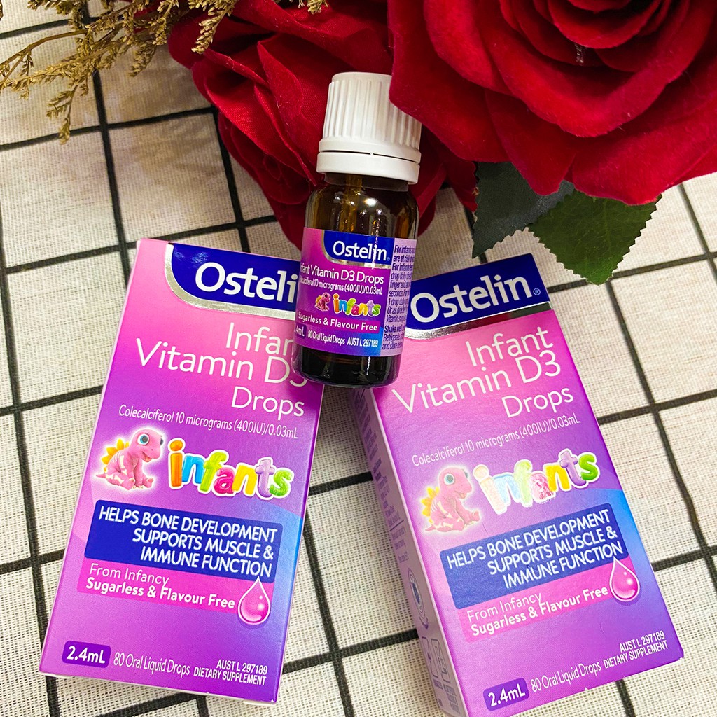 Vitamin D3 Ostelin Infant dạng giọt của Úc 2.4ml