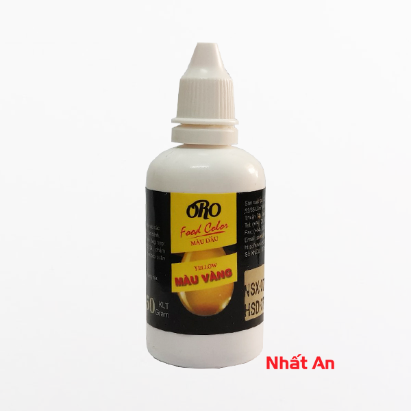 Màu dầu thực phẩm vàng oro 50gr