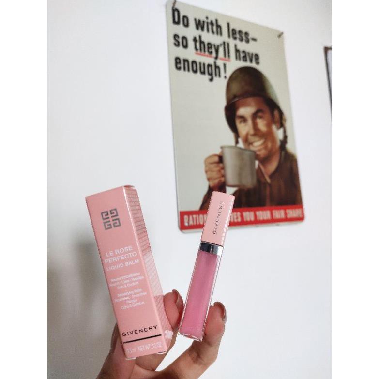 Son dưỡng môi Givenchy Le Rose Perfecto Liquid Balm 3.5ml Minisize (Bill Mỹ)