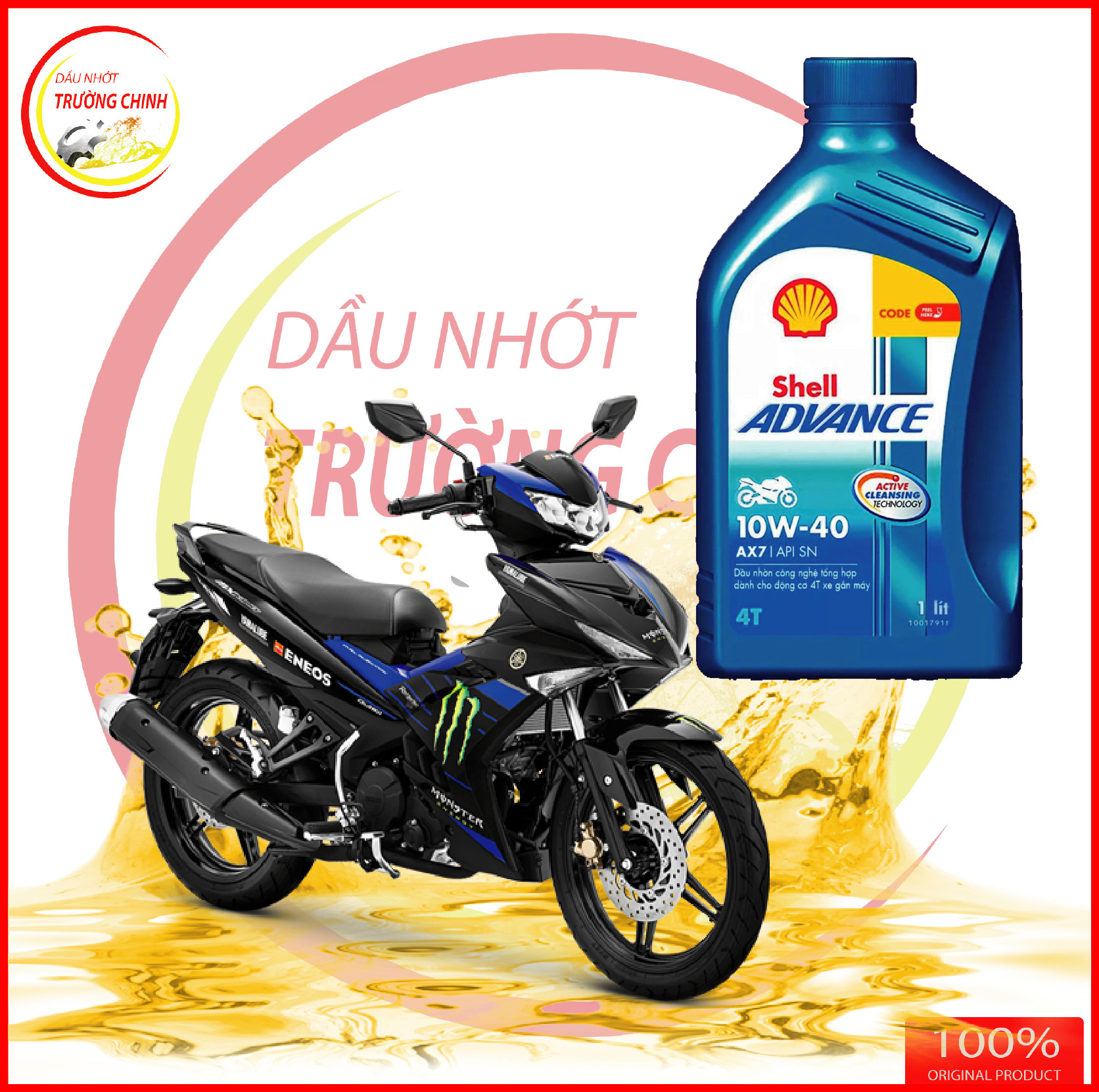 Shell Advance 4T AX7 10W40 Synthetic Based dành cho xe số