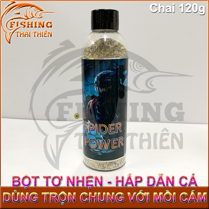 Mồi câu cá, bột tơ nhện dùng vuốt mồi câu