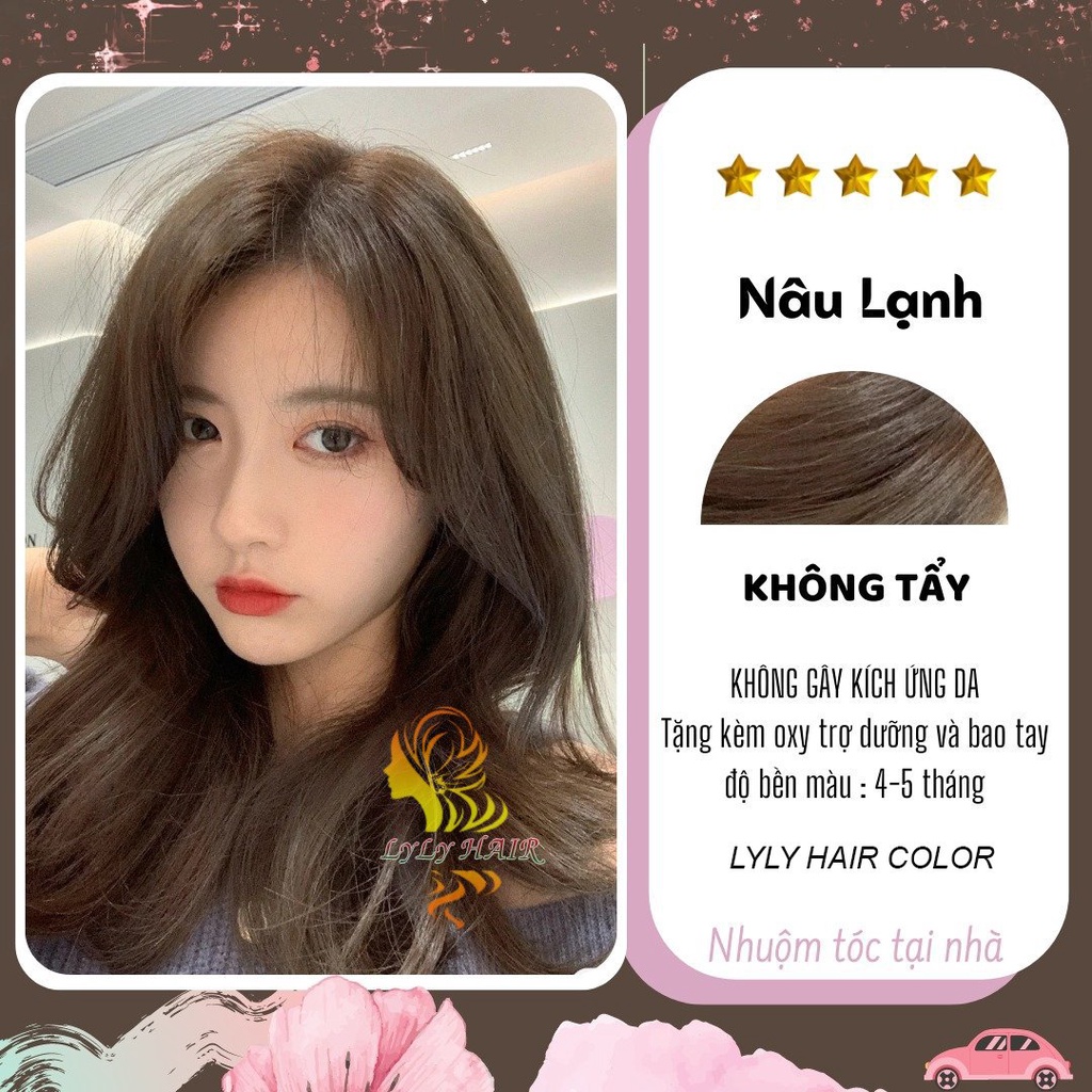 Thuốc nhuộm tóc màu nâu lạnh.